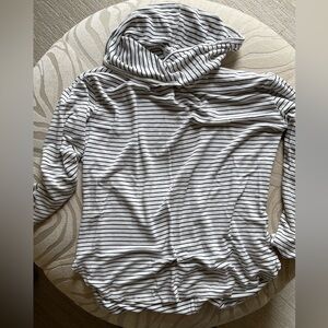 Daily Ritual Striped Hooded Top